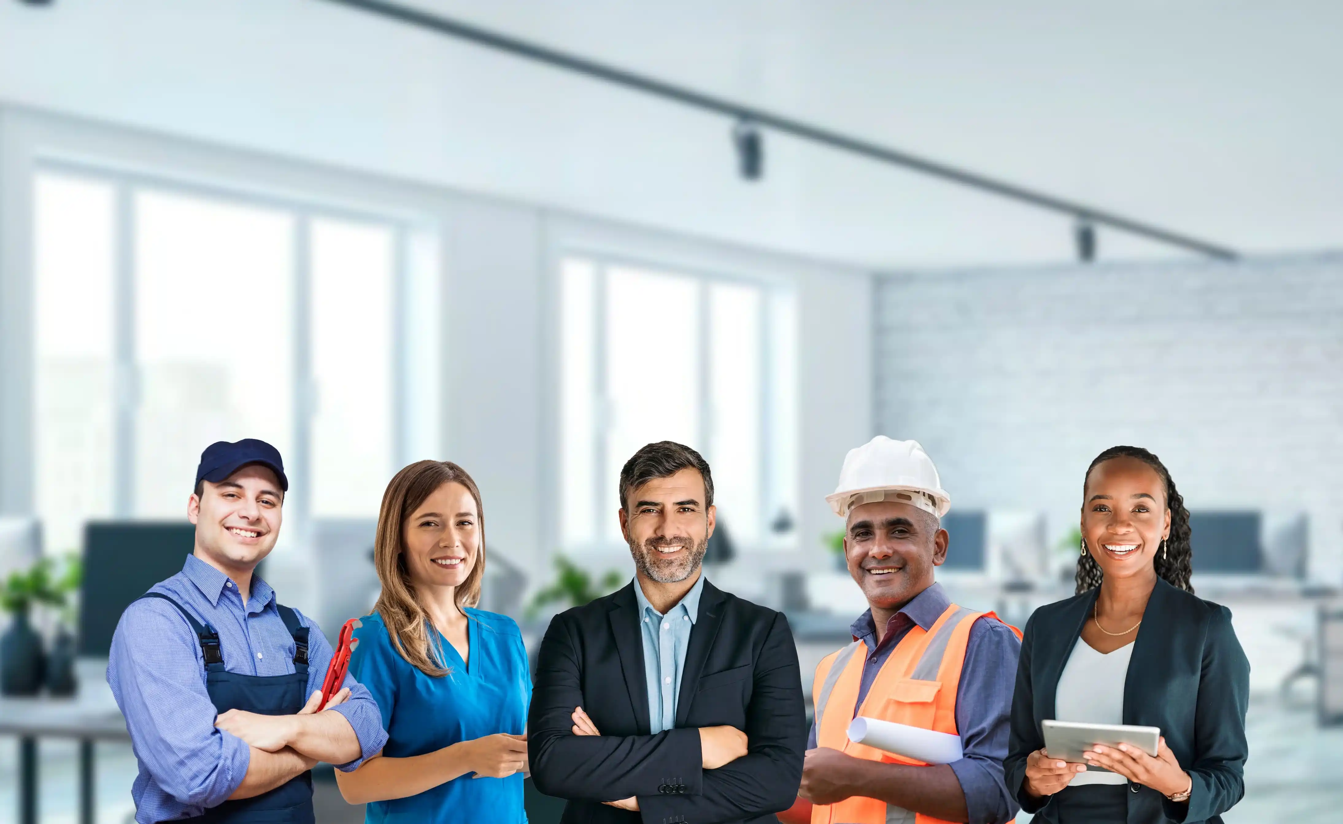 Imagen de personas con diferentes profesiones